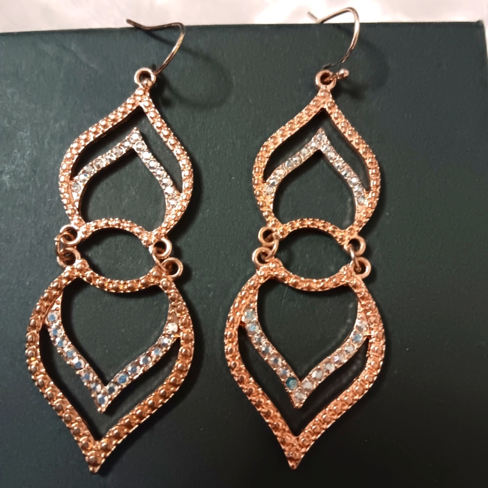 Beautiful Diamond Dangle Earrings - image 1